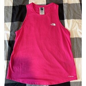 The North Face Women's Medium Pink Tank Flash-Dry Shirt with Circular Design